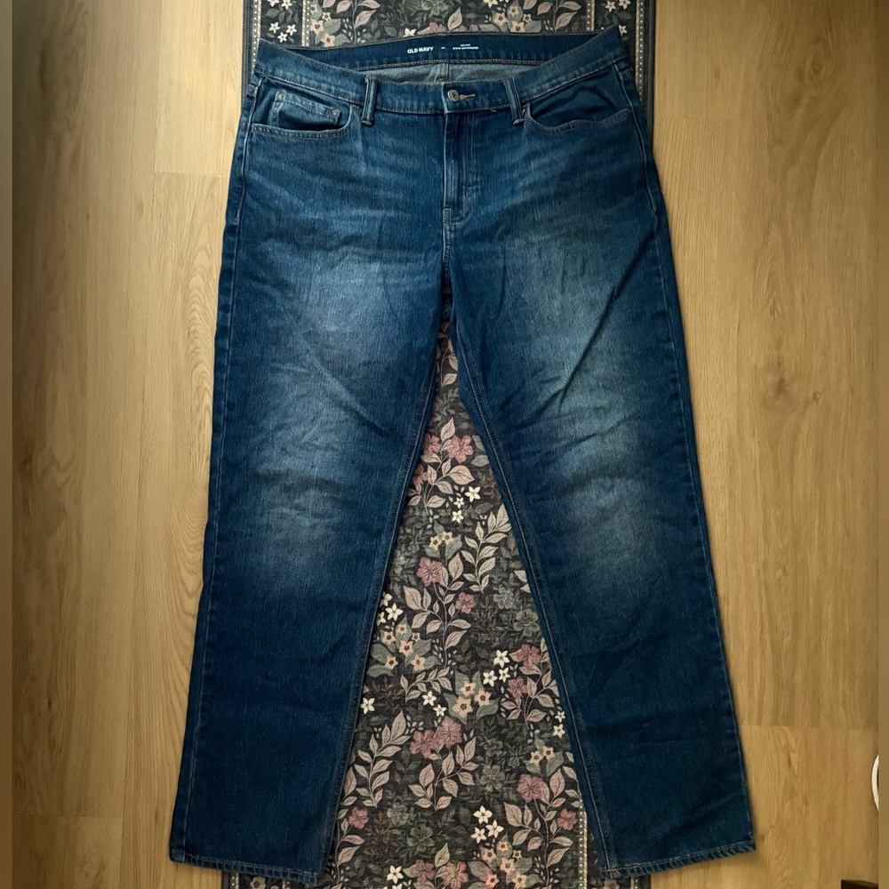 Brand New Old Navy Dark Blue Mid-Rise Boyfriend Jeans